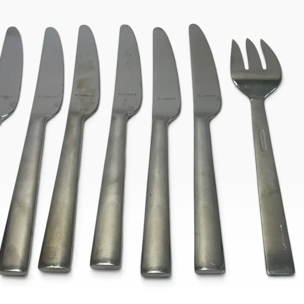 16pc Lenox Tin Can Alley Flatware 18/8 Stainless Steel Modern Pattern - Read